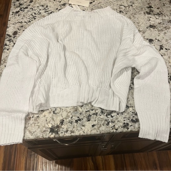 Vince Sweater Front Seam Open Knit Poncho Style Sweater NWT NEW XS - Picture 2 of 10